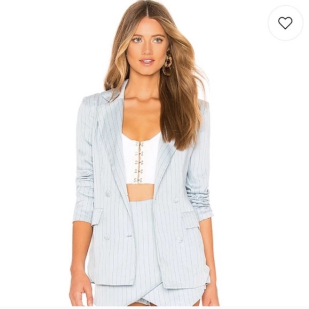 Revolve Majorelle - blazer skirt set - blue - D